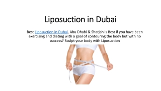 Liposuction in Dubai