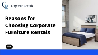 Reasons for Choosing Corporate Furniture Rentals