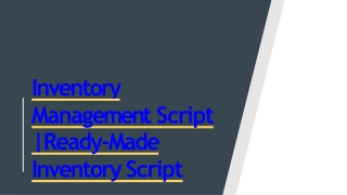 Best Inventory Management Script - Readymade Clone Script