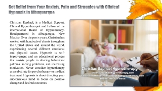 Get Relief from Your Anxiety, Pain and Struggles with Clinical Hypnosis in Albuquerque