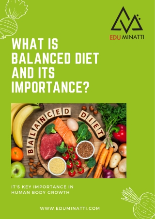 WHAT IS BALANCED DIET AND ITS IMPORTANCE