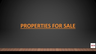 Properties for Sale