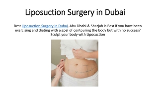 Liposuction Surgery in Dubai
