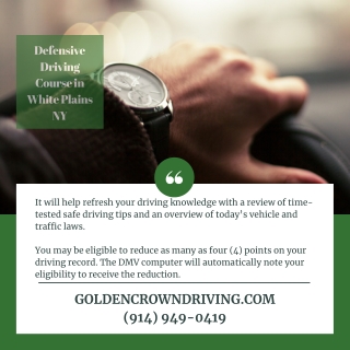Defensive Driving Course in White Plains NY