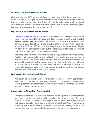Air-cushion Vehicle Market