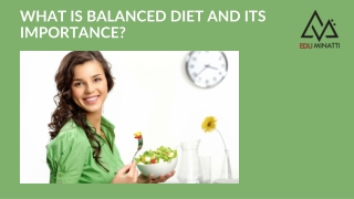 what is the balanced diet and it's importance