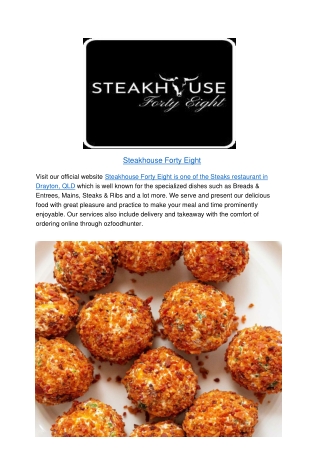 5% Off - Steakhouse Forty Eight Drayton Menu,QLD