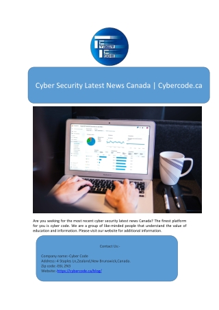 Cyber Security Latest News Canada | Cybercode.ca
