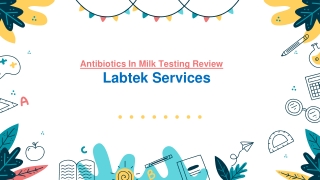 Antibiotics In Milk Testing Review