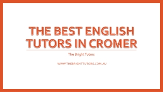 The Best English Tutors in Cromer