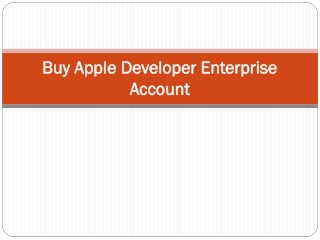 Buy Apple Developer Enterprise Account