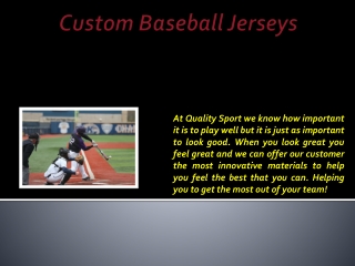 Custom Baseball Jerseys