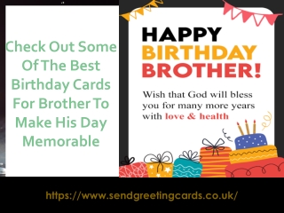 Memorable Birthday Cards for Brother