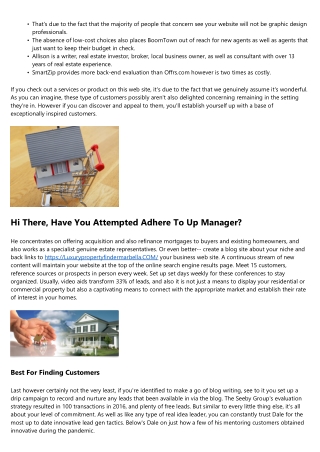 Exactly How To Generate Realty Leads For California Representatives - Marbella P