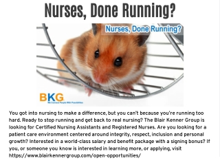 Nurses, Take Your Passion to the Next Level!