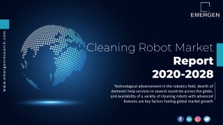 Cleaning Robot Market Trends, Revenue, Key Players, Growth, Share and Forecast
