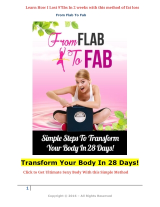 From Flab to Fab