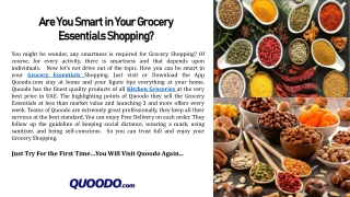 Gorocery Essentials Shopping