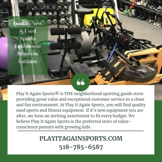 Quality New & Used Sports Equipment Stores in Latham