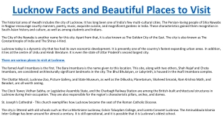 Lucknow Facts and Beautiful Places to Visit