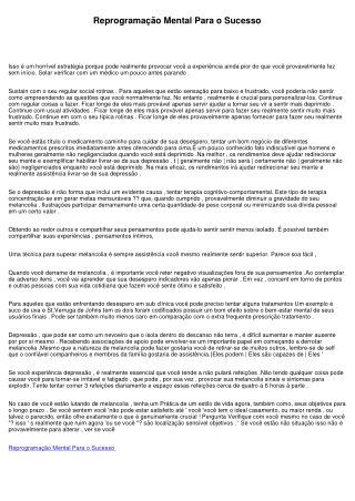 Reprogramação Mental Para o Sucesso