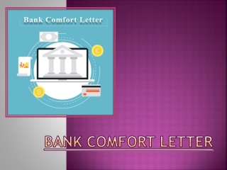 What Can Be The Bank Comfort Letter Used For
