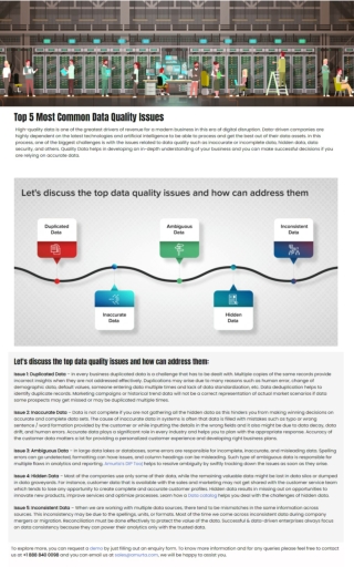 Top 5 Most Common Data Quality Issues