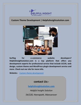 Custom Theme Development | Helpfulinsightsolution.com