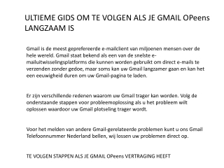 Gmail Heldesk nederland