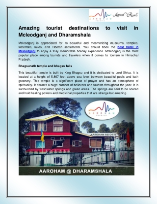 Best hotel in Mcleodganj