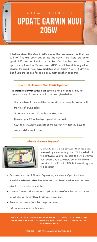 A Complete Guide to update Garmin Nuvi 205W in few steps