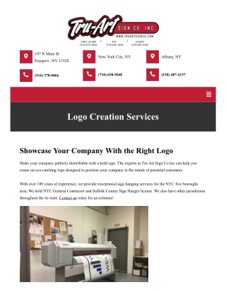 Logo Creation Services NYC with Truartsignco