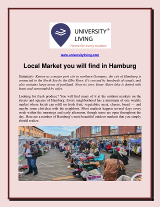Local Market you will find in Hamburg