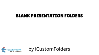 blank Presentation Folders
