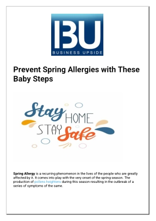 1 Prevent Spring Allergies with These Baby Steps