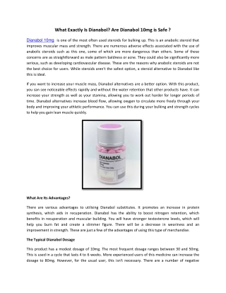 Dianabol 10mg