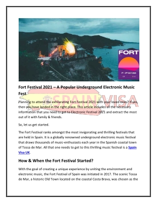 Fort Festival 2021 - a popular underground electronic music fest