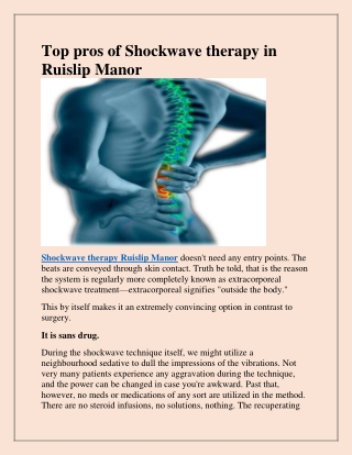 Find the best Chiropractor in Ruislip