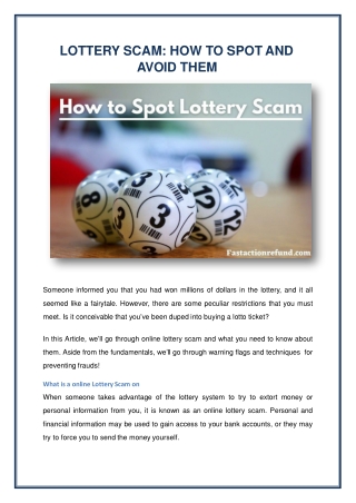 LOTTERY SCAM HOW TO SPOT AND AVOID THEM-converted