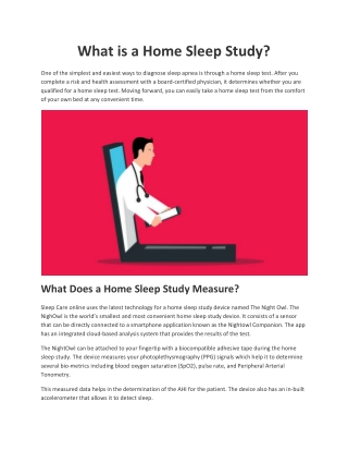 What is a Home Sleep Study?