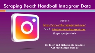 Scraping Beach Handball Instagram Data