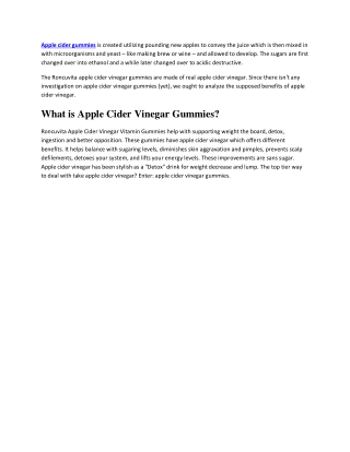 What is Apple Cider Vinegar Gummies