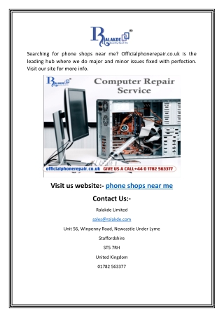 Phone shops near me  | Officialphonerepair.co.uk