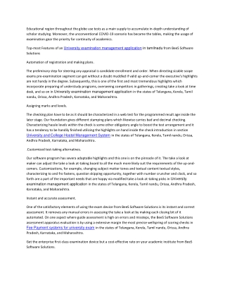 Educational region throughout the globe use tests as a main supply to accumulate in