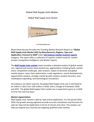 Global Wall Supply Units Market