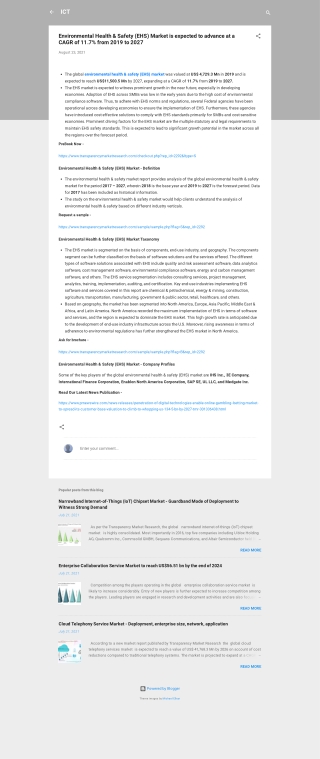 Environmental Health & Safety (EHS) Market to reach US$ 11,500.5 Mn in 2027