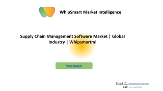 Supply Chain Management Software Market