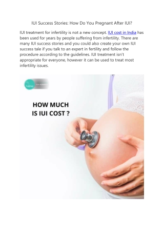 IUI Success Stories - How Do You Pregnant After IUI – Subhag HealthTech.docx