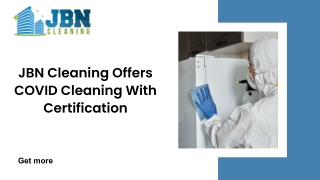 JBN Cleaning Offers COVID Cleaning With Certification