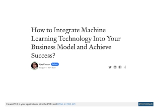 How to Integrate Machine Learning Technology Into Your Business Model?